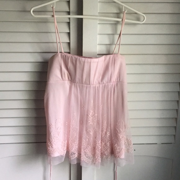 Pink Beaded Tank Top | K-Mode - Picture 1 of 4